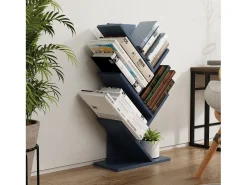 VCM Wood Storage Stand Shelf Bookshelf Decoração Livros Stand Shelf Nulis L (Anthracite)