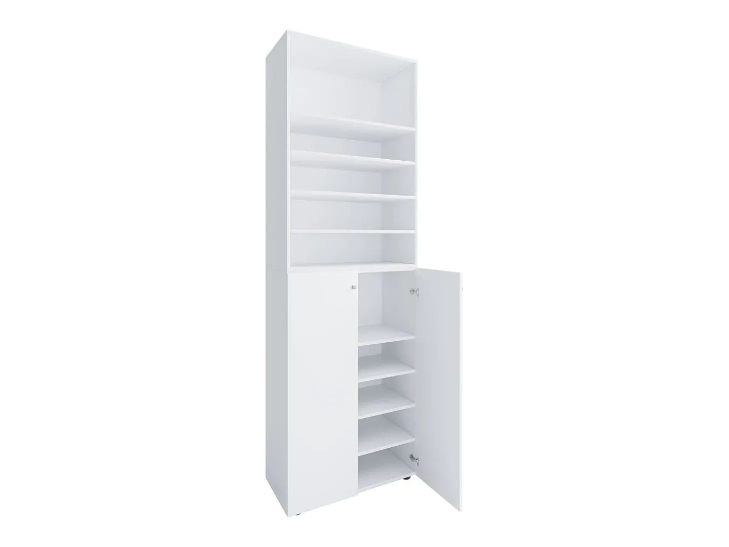 VCM XL Madeira Grande Sapato Gabinete Prateleira Grandes Botas Móveis de Piso Lona 10 Compartimentos (Branco)