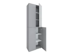 VCM XL Madeira Grande Sapato Gabinete Prateleira Grandes Botas Mobiliário de Piso Lona 6 Compartimentos Turning Doors (Cinza)