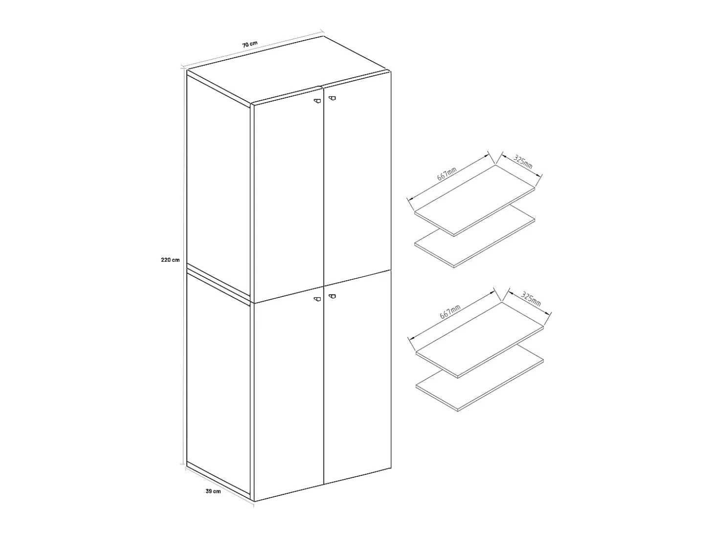 VCM XL Madeira Grande Sapato Gabinete Prateleira Grandes Botas Mobiliário de Piso Lona 6 Compartimentos Turning Doors (Cinza)