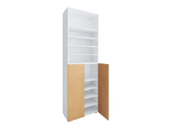 VCM XL Madeira Grande Sapato Gabinete Prateleira Botas Grandes BoardFurniture Lona 10 compartimentos (Branco / Faia)