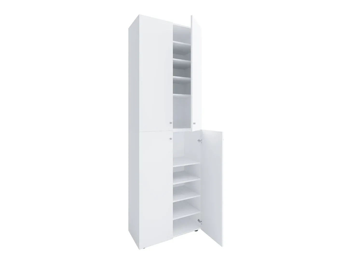 VCM XL Madeira Grande Sapato Gabinete Prateleira Botas Grandes BoardFurniture Lona 10 Compartments Turning Doors (Branco)