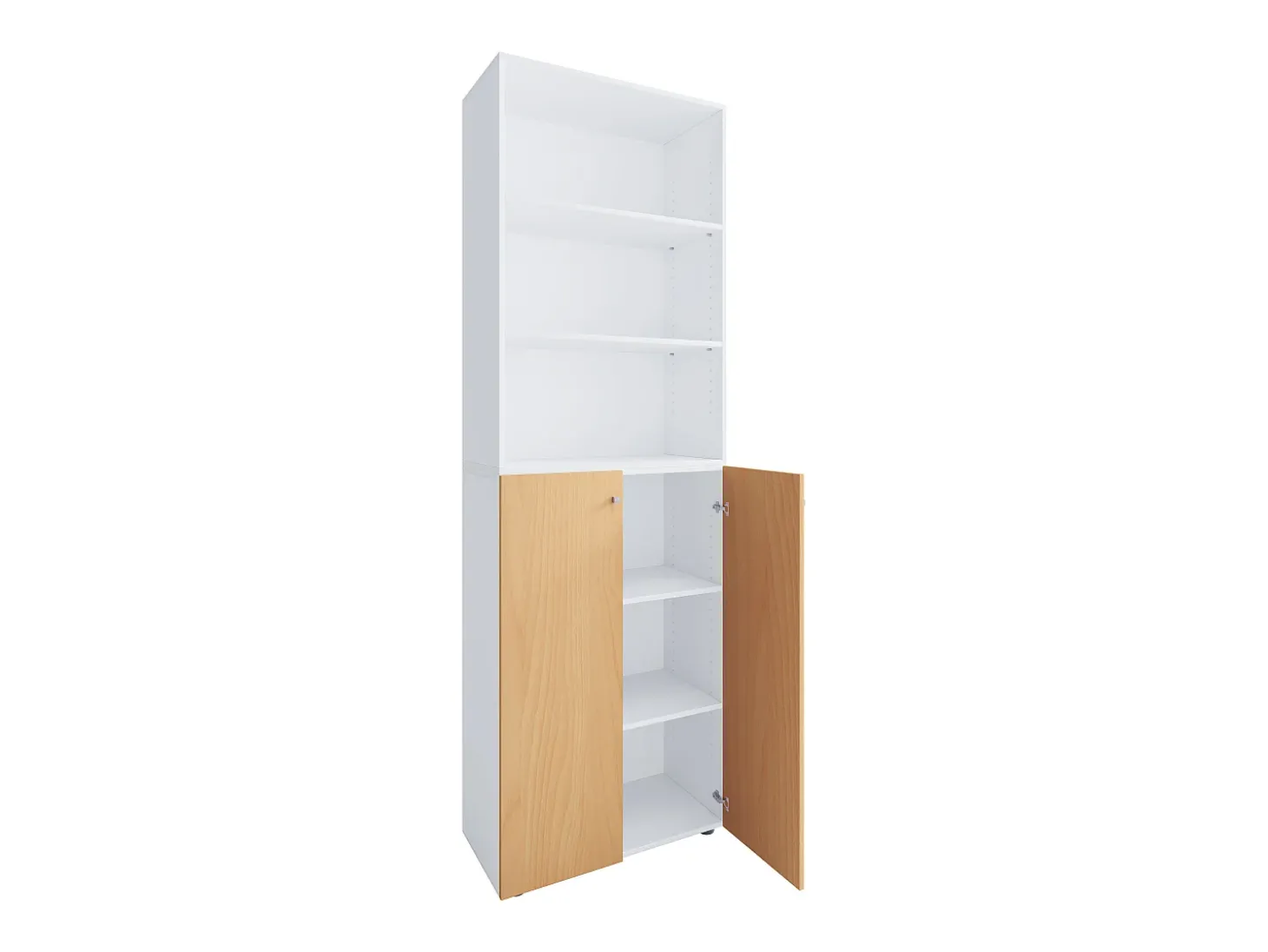 VCM XL Madeira Grande Sapato Armário Sapato Rack Botas Grandes Mobiliário de Piso Lona 6 Compartimentos (Branco / Faia)