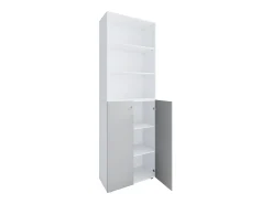 VCM XL Madeira Grande Sapato Armário Sapato Rack Botas Grandes Mobiliário de Piso Lona 6 Compartimentos (Branco / Cinza)