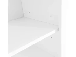 Vestiário de entrada com bengaleiro e banco para guardar sapatos - 120x40x190 cm - Branco