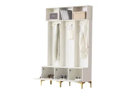 Vestiário de entrada moderno - com cabide e guarda-sapatos - Branco