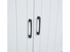 Vestiário moderno - com cabideiro e armários para sapatos - com ganchos e gaveta - Branco