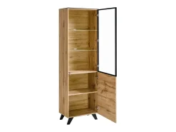 VITRINA - CRISTALEIRA - ARMÁRIO pequeno modelo TINO + LED. Móvel decorativo estilo escandinavo, design para sua sala de estar.
