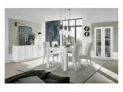 Vitrina 2 portas, coleção CREAM, cor branca laqueada brilhante.