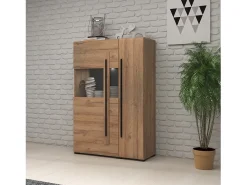 Vitrina design XL coleção BREDA. Cor carvalho