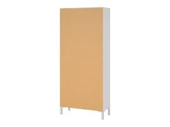 Vitrina Dvastol, Aparador expositor, Vitrina multiusos, Aparador para sala, 89x36 h203 cm, Branco