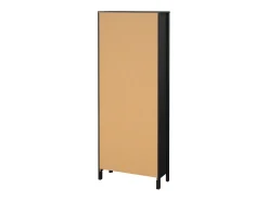 Vitrina Dvecch, Aparador expositor, Vitrina multiusos, Aparador sala, 78x33 h199 cm, Preto