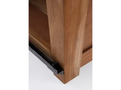 Vitrina em madeira maciça de acácia reciclada