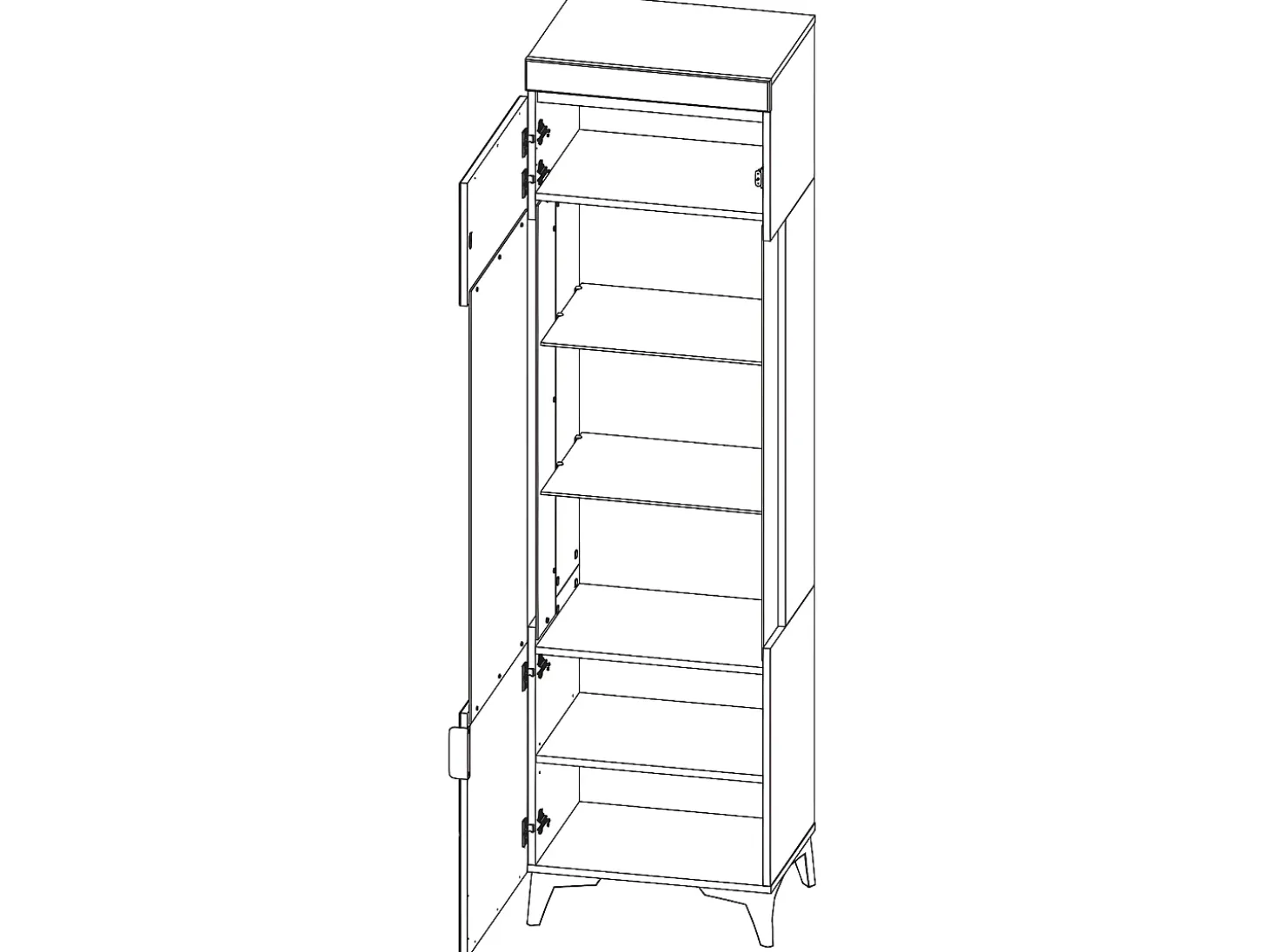 Vitrina LED de 1 porta Ruben White