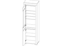 Vitrina LED de 2 portas Kasla White