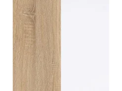 Vitrina Lira Blanco Artik (Blanco Mate) - Roble Canadian
