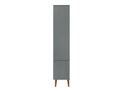 Vitrina MOLDE 90x35x175 cm pinho maciço cinza