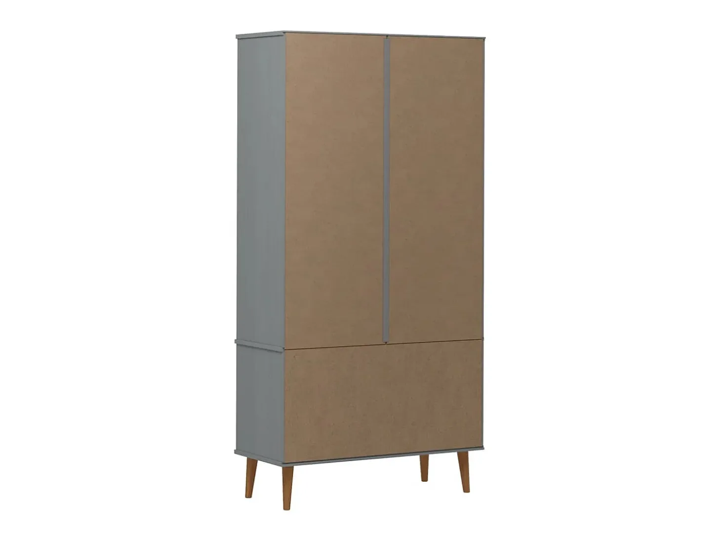 Vitrina MOLDE 90x35x175 cm pinho maciço cinza