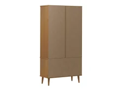 Vitrina MOLDE 90x35x175 cm pinho maciço castanho