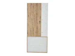 Vitrine - 5 prateleiras e 2 portas - com cabides - carga máx 80kg - painel de partículas - 75x33x180cm