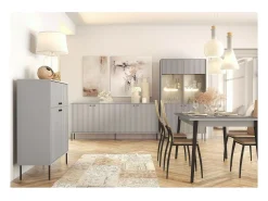 Vitrine 2 Portes - Collection ISIS coloris gris