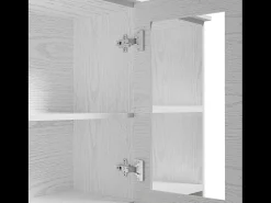 Vitrine A 190 cm - 5 portas 1 gaveta 3 compartimentos - aglomerado - Branco