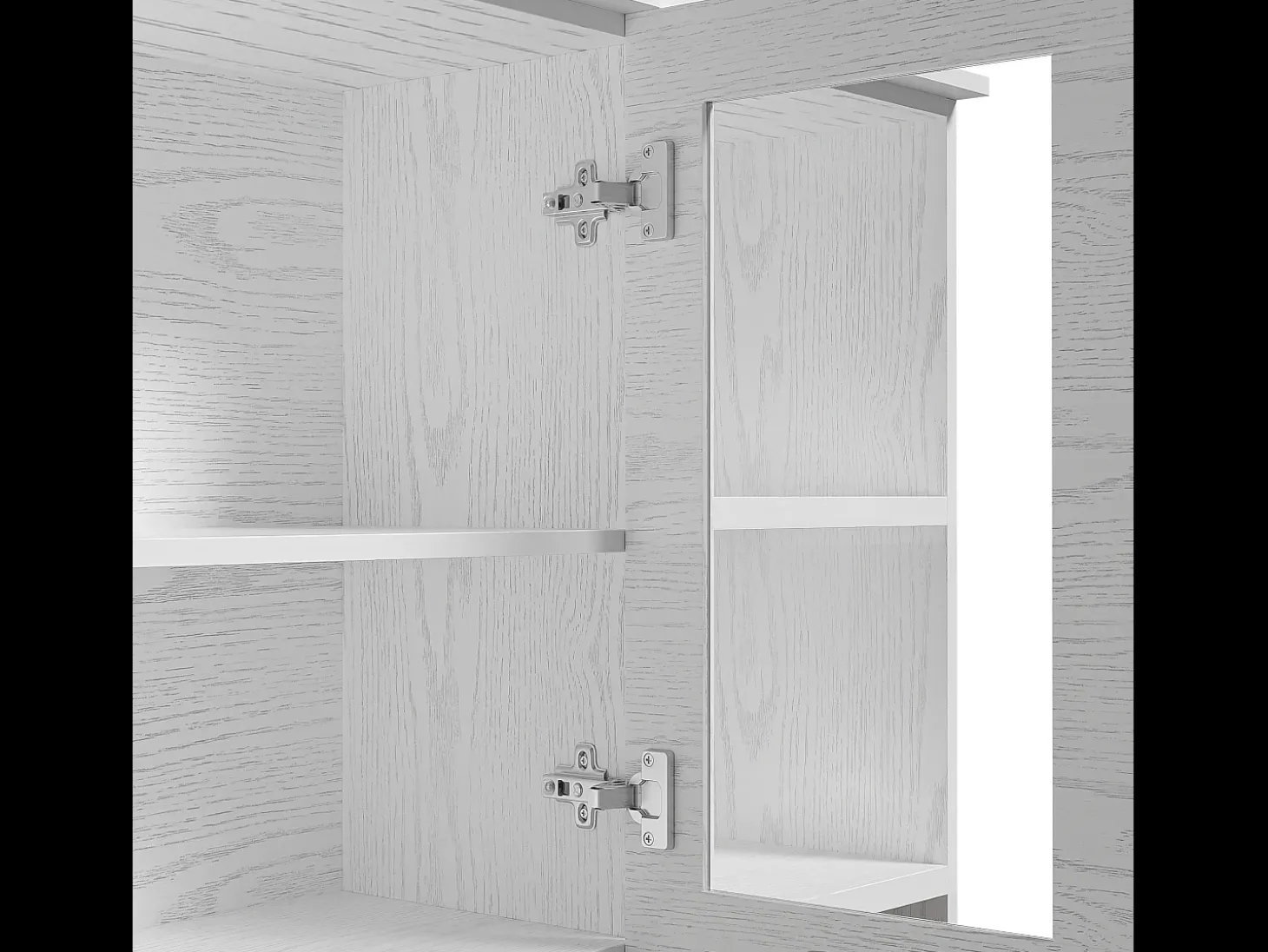 Vitrine A 190 cm - 5 portas 1 gaveta 3 compartimentos - aglomerado - Branco