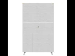Vitrine A 190 cm - 5 portas 1 gaveta 3 compartimentos - aglomerado - Branco