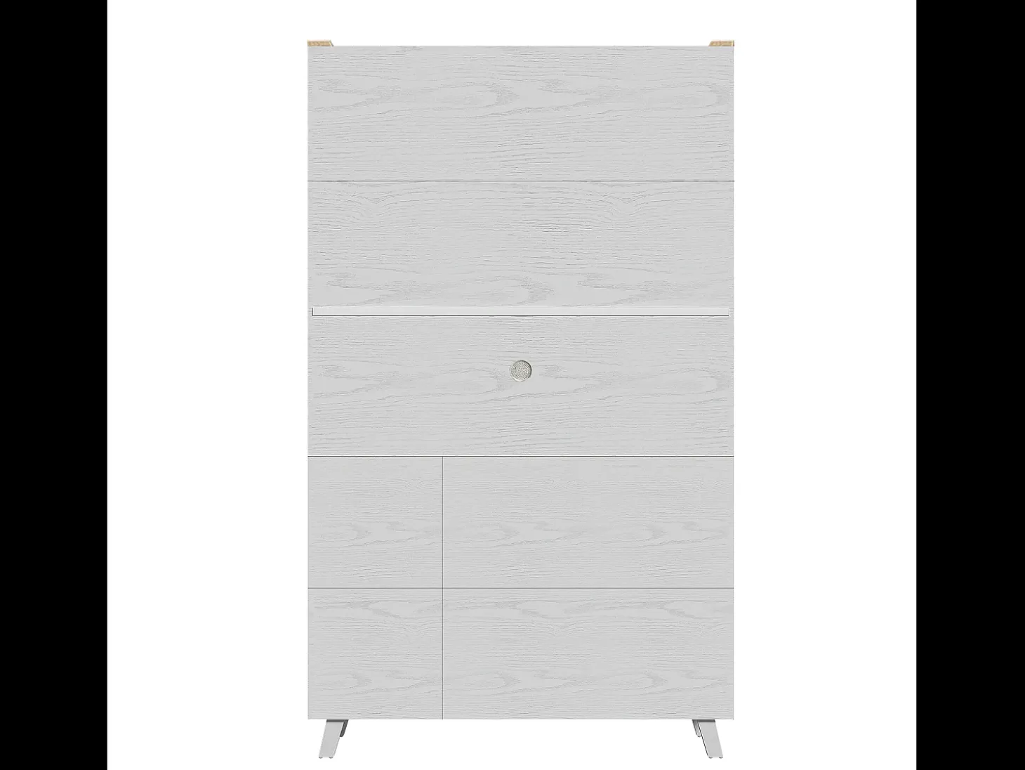 Vitrine A 190 cm - 5 portas 1 gaveta 3 compartimentos - aglomerado - Branco