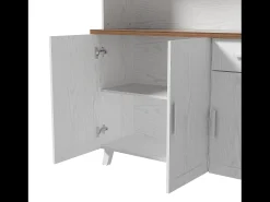 Vitrine A 190 cm - 5 portas 1 gaveta 3 compartimentos - aglomerado - Branco