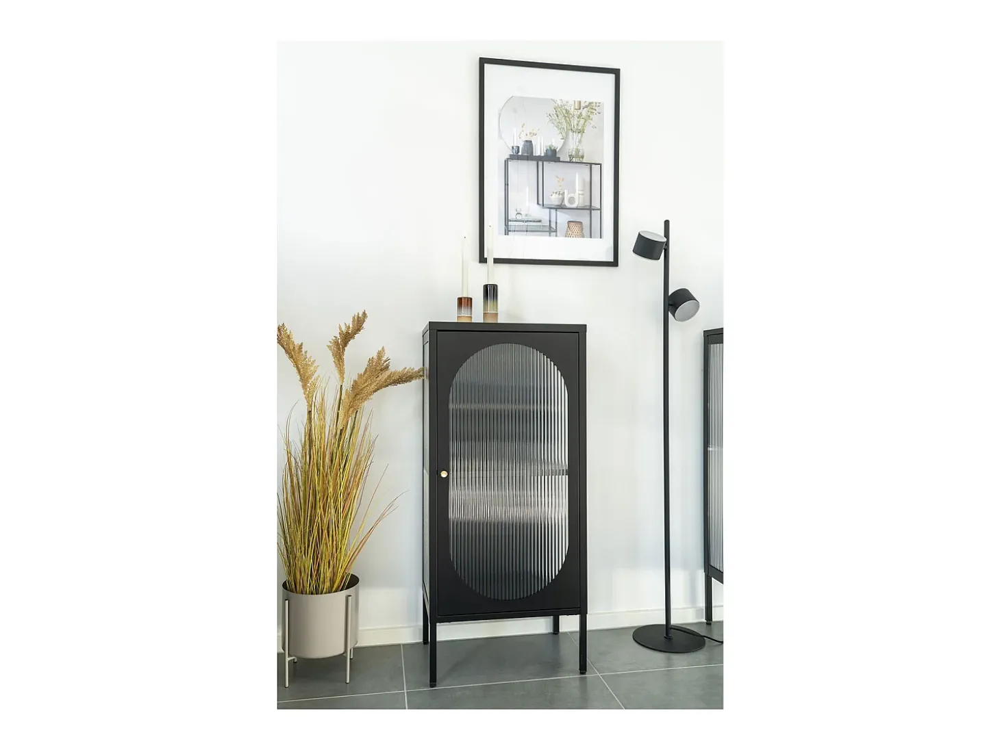 Vitrine Adelaide, Preto, 35x50x110 cm, Kendra Home