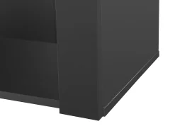 Vitrine alta com 3 prateleiras de vidro, corpo em MDF lacado preto, LED incluído - 55x38x166cm