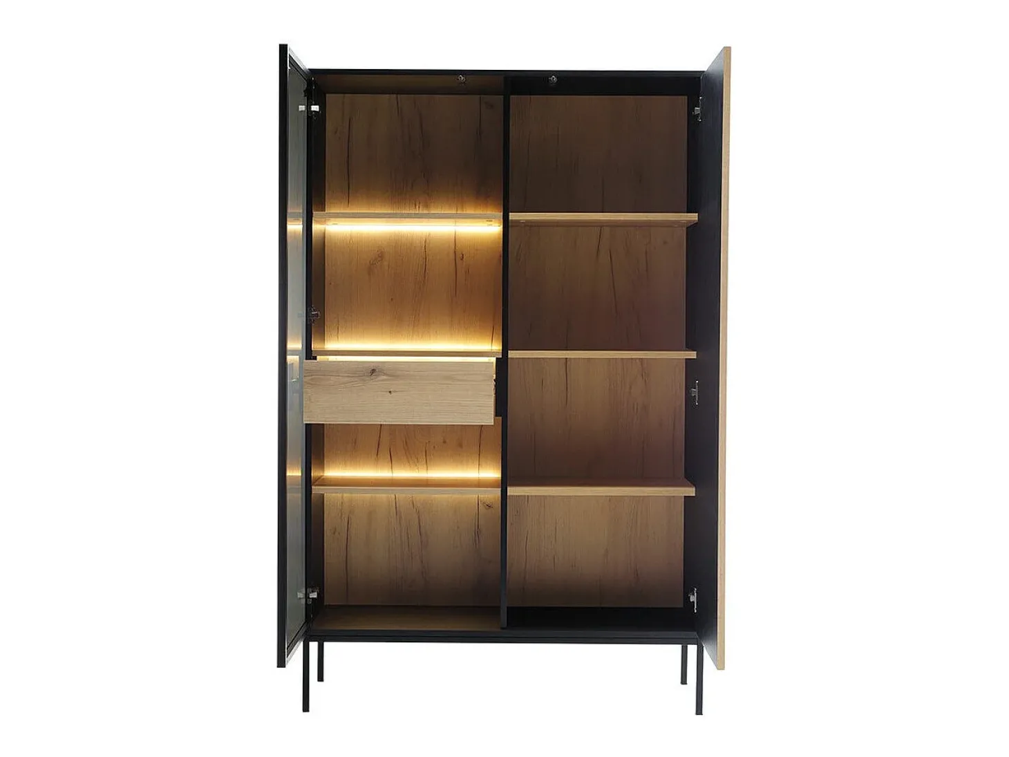 Vitrine AMBIHOME ANNA 01 - Carvalho Wotan, C104xA166xP39cm