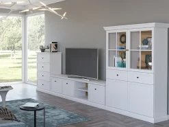 Vitrine AMBIHOME ARON 03 - Branco, C118,5xA164,5xP41,5cm