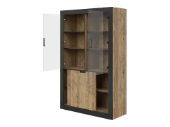 Vitrine AMBIHOME DAVOR - Carvalho/Preto, C120xA187xP45cm