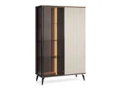 Vitrine AMBIHOME RAVEN - Caxemira/Noz, C103xP39xA162cm