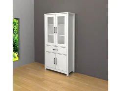Vitrine Armario 4 Portas DN, Branco 180x90cm