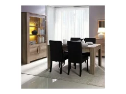 Vitrine, buffet, armário FARRA 4 portas + LED. Móvel contemporâneo ideal para a sua sala de estar ou sala de jantar.