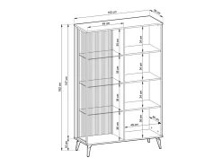 Vitrine, Caxemira / Noz de Vármia, 103 x 162 x 39 cm