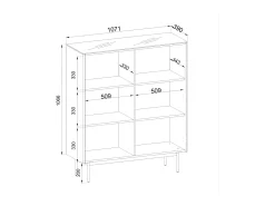 Vitrine, Caxemira, 107 x 126 x 39 cm
