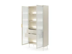 Vitrine, caxemira, 91,5 x 194,6 x 39,3 cm