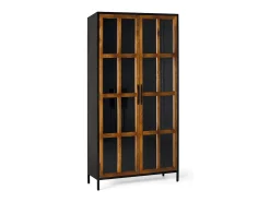 Vitrine com 2 compartimentos em estrutura metálica e estrutura de metal
