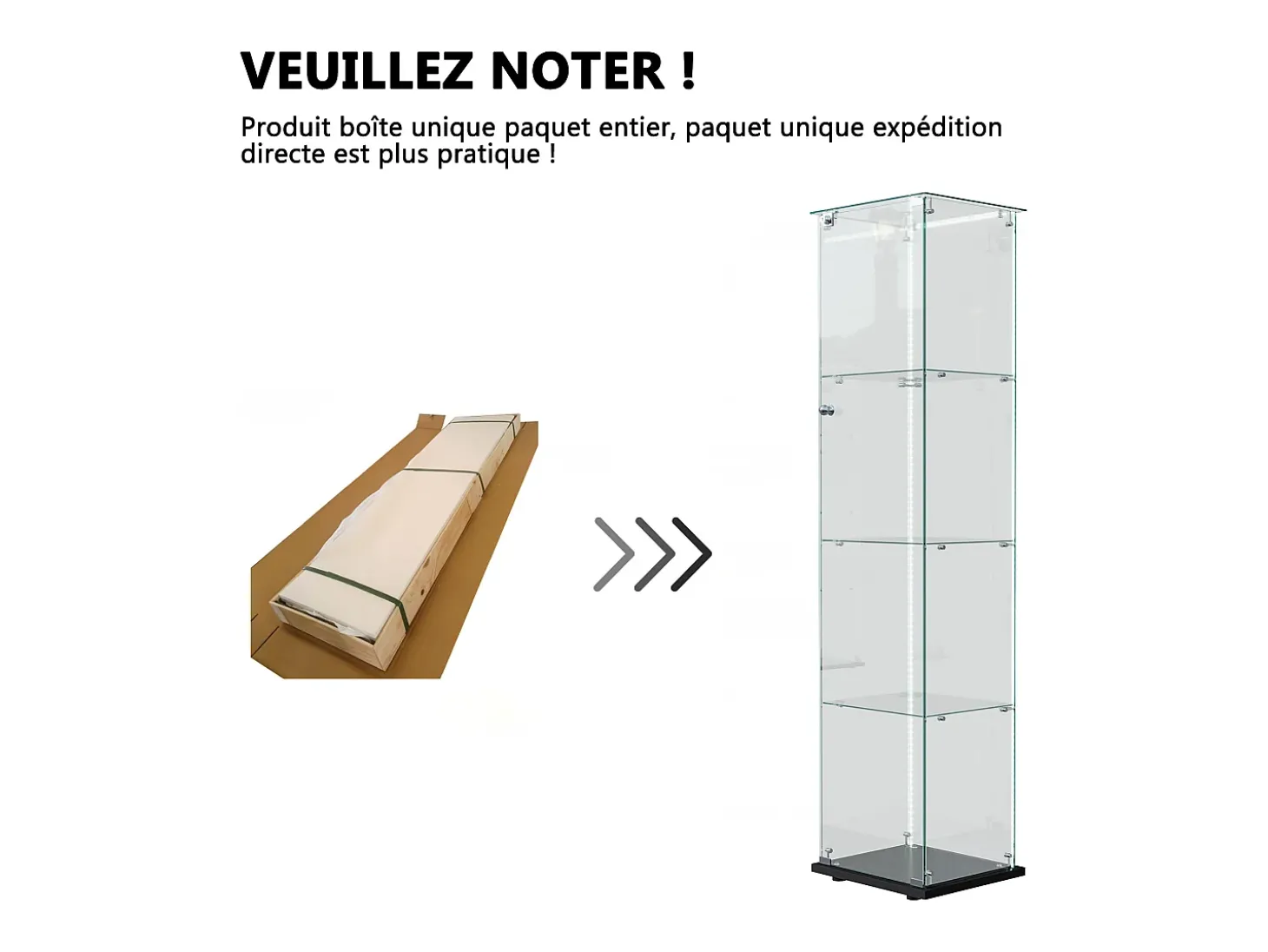Vitrine com 5 prateleiras e portas duplas, vitrine para sala de estar