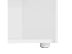 Vitrine com iluminação LED e 2 portas - Ideal para sala de estar, escritório e cozinha - Branco e natural - 50 x 40 x 179 cm