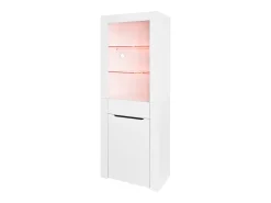 Vitrine com LED - A 165cm - grande espaço de arrumação - Branco