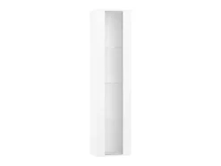 Vitrine com porta em acrílico e iluminação LED - prateleiras em vidro - Branco 40 x 29 x 170 cm
