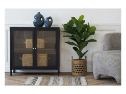 Vitrine Dalby, Preto, 35x80x80 cm, Kendra Home