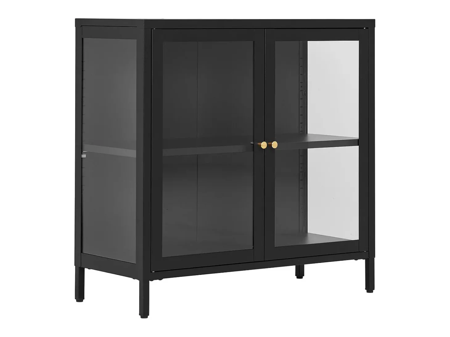 Vitrine Dalby, Preto, 35x80x80 cm, Kendra Home