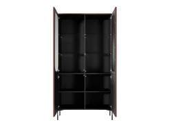 Vitrine de 2 portas com pé metálico bordô 104x200 cm