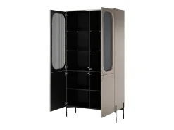 Vitrine de 2 portas com pé de metal caxemira 104x200 cm